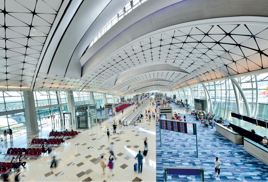 Một phần không gian bên trong nhà ga T1 